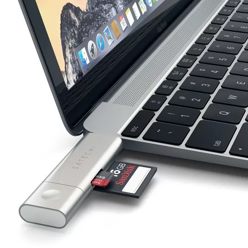 Satechi Aluminum Type-C USB 3.0 and Micro/SD