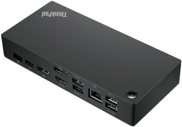 

Док-станция Lenovo 40AY0090EU ThinkPad Universal USB-C Dock (2xDP 1.4, HDMI 2.0, 3xUSB 3.1, 2xUSB 2.0, USB-C, RJ-45, Combo Audio Jack 3.5mm), 40AY0090EU