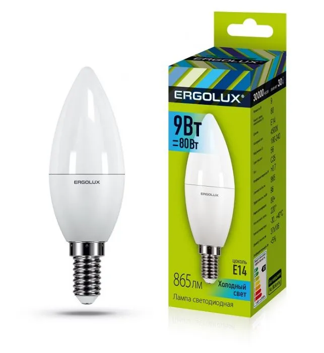 Ergolux LED-C35-9W-E14-4K