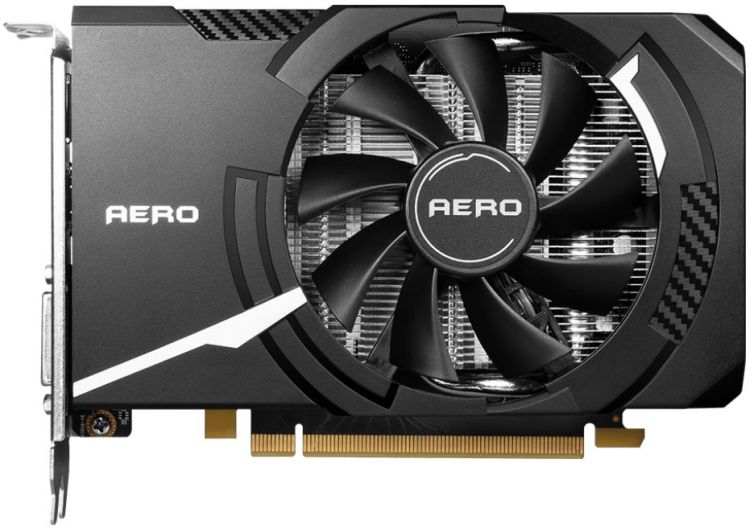 Видеокарта PCI-E MSI GeForce RTX 3050 AERO ITX (RTX 3050 AERO ITX 8G OCV1) 8GB GDDR6 128bit 8nm 1807/14000MHz HDMI/DP/DVI RTL