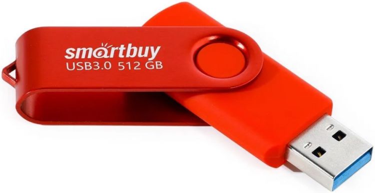 Накопитель USB 3.0 512GB SmartBuy SB512GB3TWR Twist красный