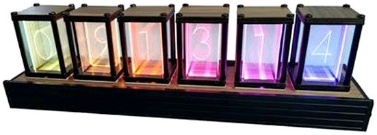 Часы Lamptron LAMP-MC320 настольные MC320-Fluorescent Wooden Clock for Gamer unitaz monoblok laguraty 2140 clock