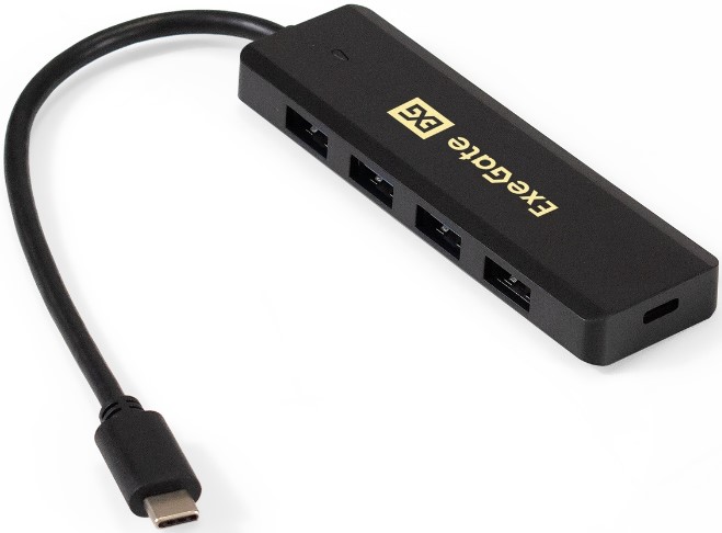 

Концентратор Exegate EX293986RUS 4-в-1 (кабель-адаптер USB Type C --> 4xUSB3.0, Plug&Play, черный), EX293986RUS