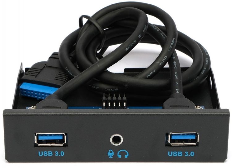 

Планка Gembird FP3.5-USB3-2A-HDA USB 3.0 на переднюю панель 3.5", 2xUSB-A 3.0 + 1xHD audio, FP3.5-USB3-2A-HDA