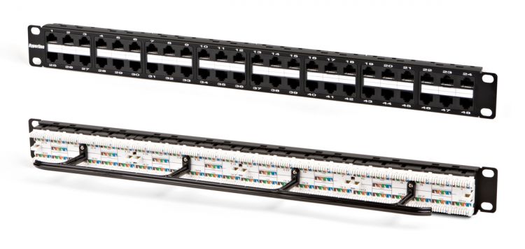 

Патч-панель Hyperline PPHD-19-48-8P8C-C5e-110D 19", 1U, Cat 5e, 48 портов RJ45 (8p8c), неэкранированная, Dual IDC (110/KRONE), PPHD-19-48-8P8C-C5e-110D