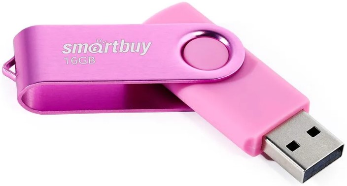 

Накопитель USB 2.0 16GB SmartBuy SB016GB2TWP Twist розовый, SB016GB2TWP