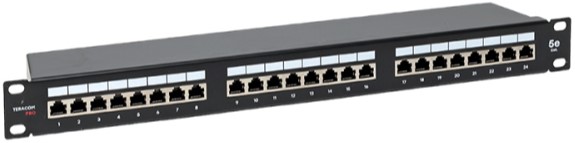 

Патч-панель EKF TRP-PPNL-5ESTP-1U24 TERACOM PRO 19'' Cat.5E 1U полный экран STP 24 порта RJ-45 Dual IDC с органайзером, TRP-PPNL-5ESTP-1U24