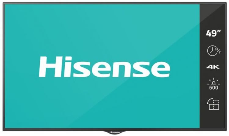 

Панель LCD Hisense 49BM66AE 3840х2160, 500 кд/м2, 1100:1, 24/7, E-LED, 49BM66AE