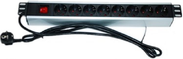 

Блок распределения питания Smartlan SMRT-PDU08S горизонтальный 19", 8хCEE 7/3 (Schuko), 16А, с выключателем, шнур 2м, с вилкой CEE 7/7, SMRT-PDU08S