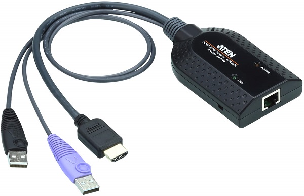 Адаптер Aten KA7188-AX КВМ, USB, HDMI c поддержкой Virtual Media, поддержка считывателя карт общего доступа и извлечения звука стойка 3v для считывателя уличная для установки считывателей карт систем контроля доступа или вызывной панели домофона