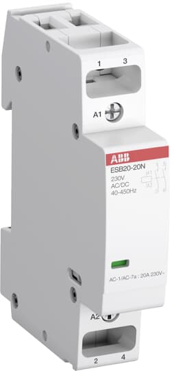 

Контактор модульный ABB 1SBE121111R0111 ESB20-11N-01 модульный (20А АС-1, 1НО+1НЗ), катушка 24В AC/D, 1SBE121111R0111