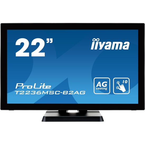 

Монитор 21,5" Iiyama ProLite T2236MSC-B2AG черный VA LED 16:9 DVI HDMI M/M матовая 250cd 178гр/178гр 1920x1080 VGA FHD USB Touch 5.8кг, ProLite T2236MSC-B2AG