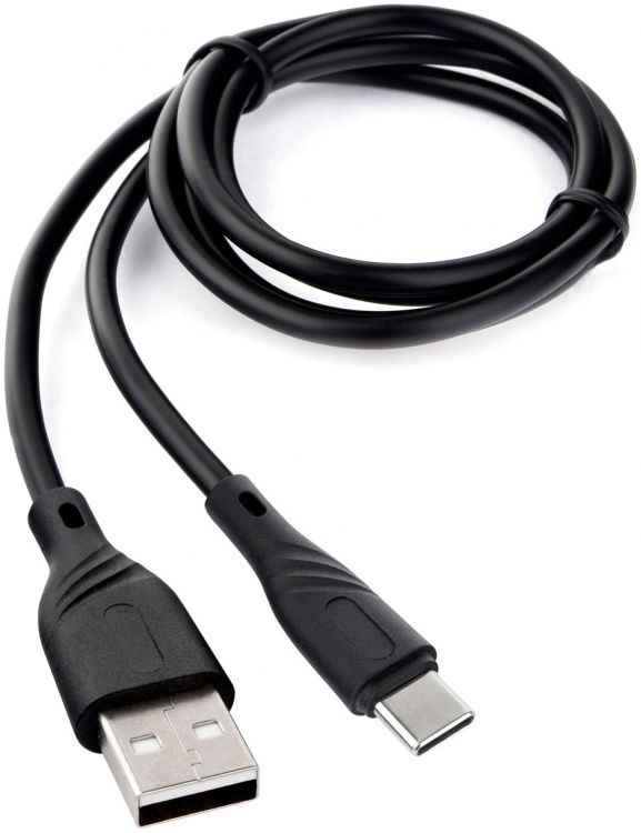 

Кабель интерфейсный USB 2.0 Cablexpert CCB-USB2-AMCMO1-1MB 1м, черный, блистер, CCB-USB2-AMCMO1-1MB