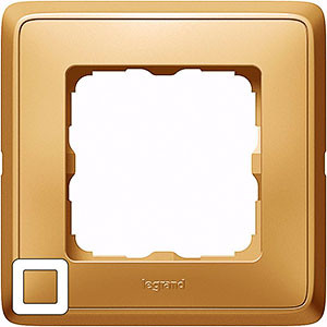 

Рамка Legrand 773661 Cariva - 1 пост, матовое золото, 773661