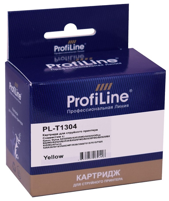 

Картридж ProfiLine PL_T1304_Y струйный для принтеров Epson Stylus SX525WD/SX535WD/Stylus Office B42WD/BX625FWD/WorkForce 3520DWF/7015/7515/7525 с черн, PL_T1304_Y