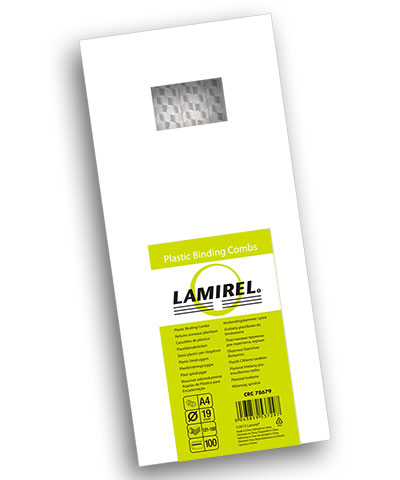 Пружина Fellowes LA-78678 пластиковая Lamirel, 19 мм, белый, 100шт