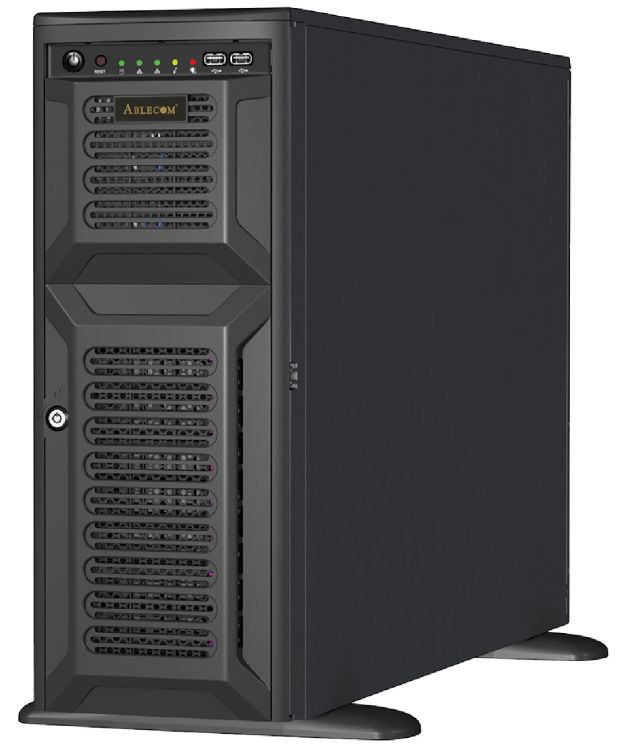 Корпус серверный 4U Ablecom CS-G47R-02P 4U, Mini-ITX, Tower,8x3.5" hs +3x5.25'' int + 1x3.5''  SAS/SATA, 12Gbps Backplane (for 3.5"" HDD) including Re