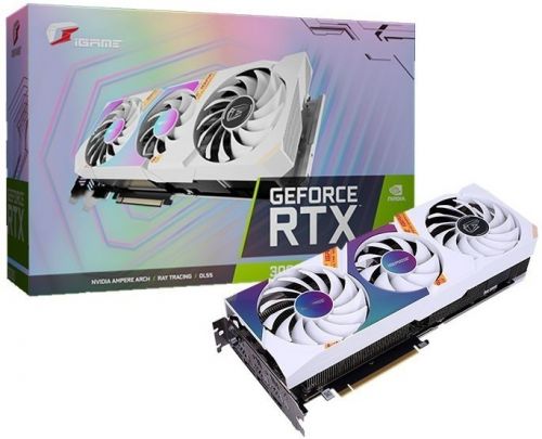 Видеокарта PCI-E Colorful GeForce RTX 3060 iGqame Ultra W OC 12G L-V 12GB GDDR6 192bit 8nm 1320/15000MHz 3*DP/HDMI RTL