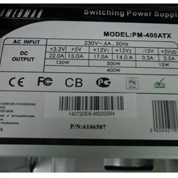 Powerman ES725BK USB2.0 400W
