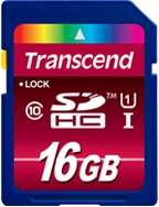 Карта памяти 16GB Transcend TS16GSDHC10U1 SDHC Class 10 UHS-I - фото 1