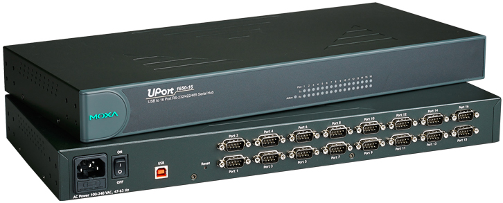 Преобразователь MOXA UPort 1650-16 16-портовый USB в RS-232/422/485