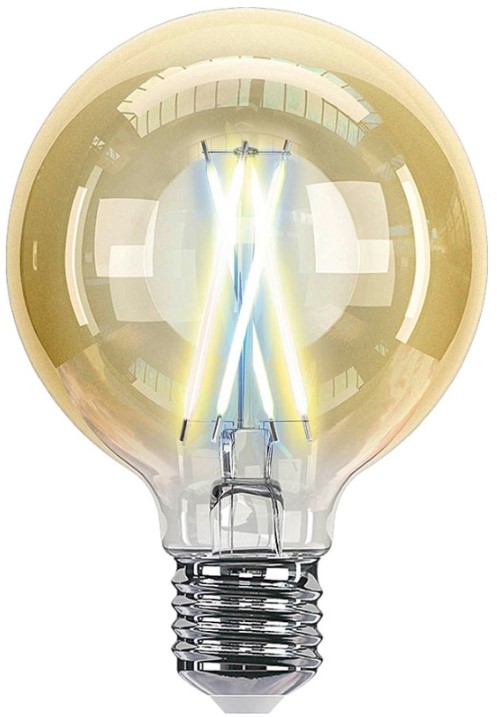 Лампа HIPER Smart LED Filament bulb IoT G95 Vintage HI-G95FIV Wi-Fi/Е27/Шар/7Вт/2700К-6500К/600lm/Тонировка