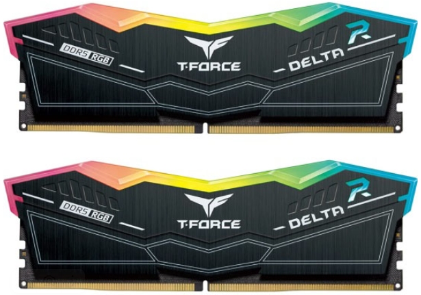 

Модуль памяти DDR5 48GB (2*24GB) Team Group FF3D548G8200HC38EDC01 Delta RGB 8200MHz CL38 1.45V Black, FF3D548G8200HC38EDC01