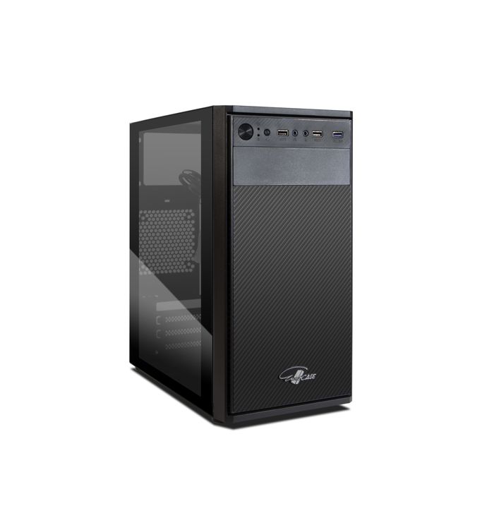 Корпус mATX Eurocase MA05 черный, без БП, закаленное стекло, USB3.0