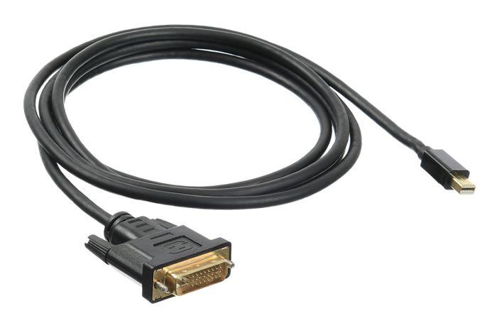 

Кабель интерфейсный mini DisplayPort - DVI Buro BHP MDPP-DVI-2 1.1v, 2м. позолоченные контакты черный, BHP MDPP-DVI-2