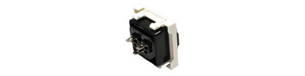 Розетка Lanmaster LAN-SIP-23IEC-C13L IEC 60320 C13 с блокировкой, 10A, 250V, формата Mosaic, 45x45 мм