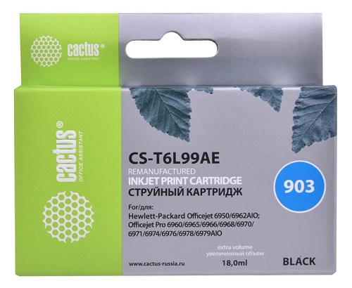 

Картридж Cactus CS-T6L99AE черный (18мл) для HP OJP 6950/6960/6970, CS-T6L99AE