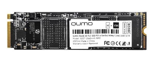 

Накопитель SSD M.2 2280 Qumo Q3DT-256GHHY-NM2 Novation 256GB 3D TLC 3100/1290MB/s IOPS 100K/350K MTBF 1.8, Q3DT-256GHHY-NM2