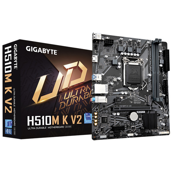 

Материнская плата mATX GIGABYTE H510M K V2 2.0 (LGA1200, Q470, 2*DDR4(3200), 2*SATA 6G RAID, M.2, PCI-E, Glan, 2*USB 3.2, 4*USB 2.0, HDMI), H510M K V2 2.0