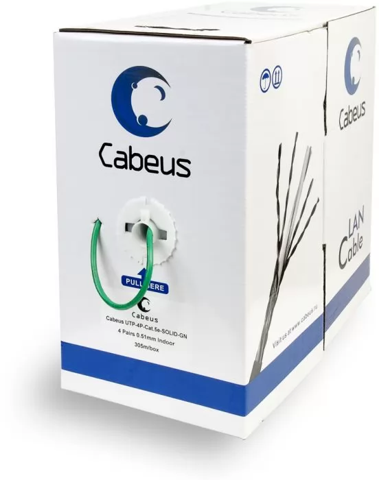 фото Cabeus UTP-4P-Cat.5e-SOLID-GN