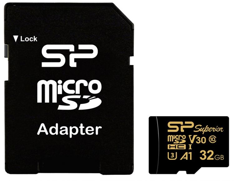 

Карта памяти 32GB Silicon Power SP032GBSTHDV3V1GSP microSDHC Class 10 UHS-I U3 100/80 Mb/s A1 (SD адаптер), SP032GBSTHDV3V1GSP