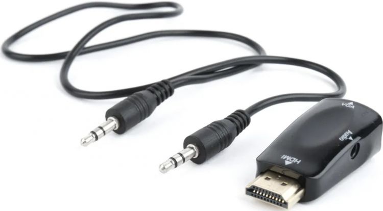 Адаптер Filum FL-A-HM-VGAF-mjack-1, разъемы: HDMI A male-VGA female-mini jack female, пакет