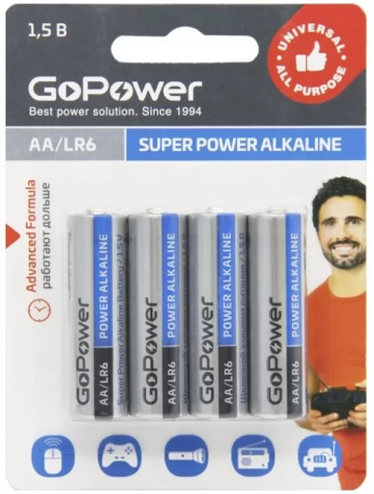 GoPower LR6 AA BL4 Alkaline