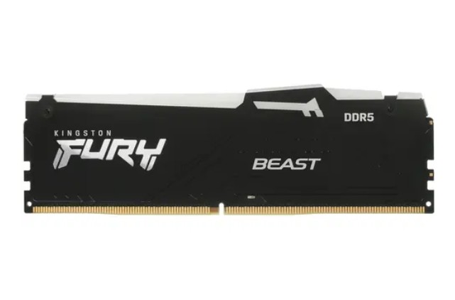 

Модуль памяти DDR5 8GB Kingston FURY KF552C36BBEA-8 Beast Black RGB EXPO 5200MHz CL36 1RX16 1.25V 16Gbit, KF552C36BBEA-8