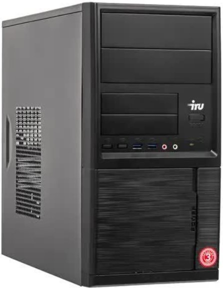 

Компьютер iRu Corp 312 MT 2018527 G5400/8GB/256GB SSD/UHD graphics 610/GbitEth/400W/noOS/черный, Corp 312 MT