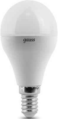 

Лампа светодиодная Gauss 105101107 LED Шар E14 6.5W 520lm 3000K, 105101107