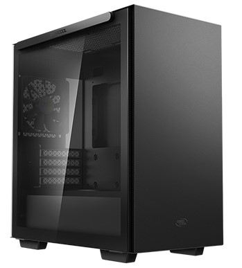 Корпус mATX Deepcool MACUBE 110 BK без БП, боковое окно (закаленное стекло), черный