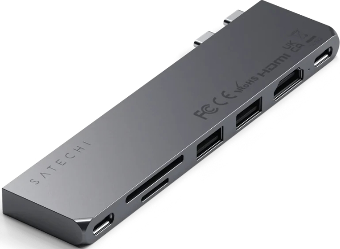 

Адаптер Satechi ST-HUCPHSM USB-C Pro Hub Slim, серый космос, ST-HUCPHSM