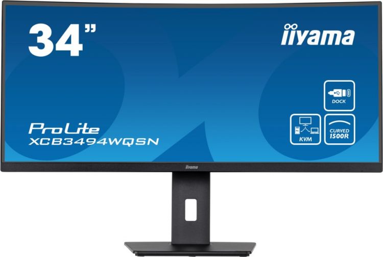 

Монитор 34" Iiyama XCB3494WQSN-B5 3440x1440, VA LED 0.4ms 21:9 300cd 178гр/178гр HAS, HDMI, DP, USB, XCB3494WQSN-B5