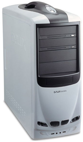 

Корпус ATX Delux MG760 черный с белым, без БП, MG760