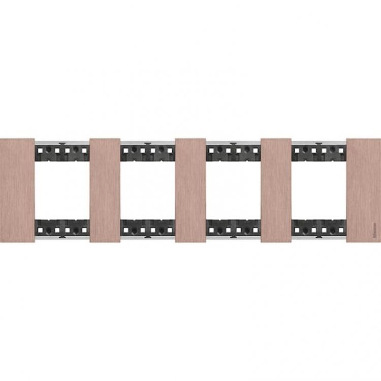 

Рамка BTicino KA4802M4ZM LIVING NOW 4 поста (2+2+2+2 модуля). Цвет "Медь", KA4802M4ZM