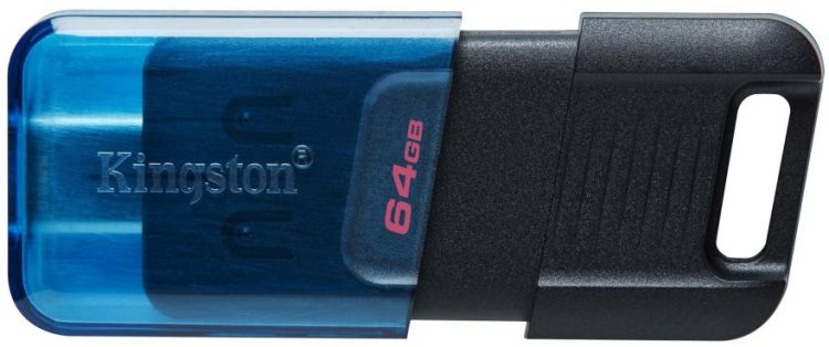 

Накопитель USB 3.2 64GB Kingston DataTraveler 80 M 200MB/s USB-C 3.2 Gen 1, DataTraveler 80 M