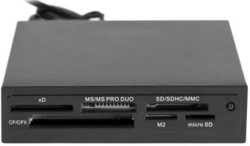 Карт-ридер Ginzzu GR-116B USB 2.0, SD/SDHC/MMC/MS/microSD/xD/CF, 3.5