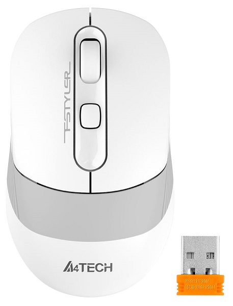 

Мышь Wireless A4Tech Fstyler FB10C белый/серый оптическая (2400dpi) BT/Radio USB (4but) 1583792, Fstyler FB10C