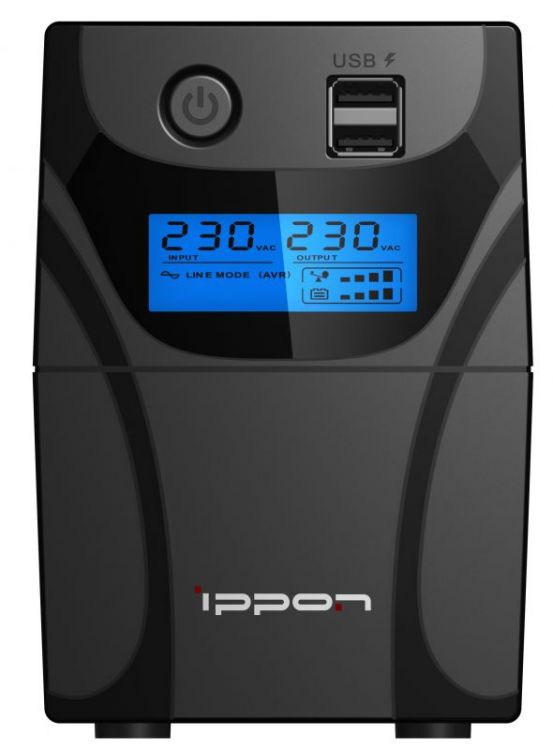 Источник бесперебойного питания Ippon Back Power Pro II Euro 650 1005511 360Вт, 650ВА, черный источник бесперебойного питания ippon back power pro ii 600 черный