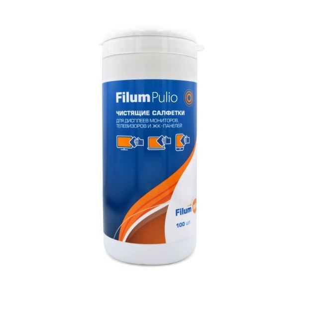 цена Салфетки Filum Pulio CLN105-ICD для дисплеев мониторов, телевизоров и ЖК-планшетов, 100 шт